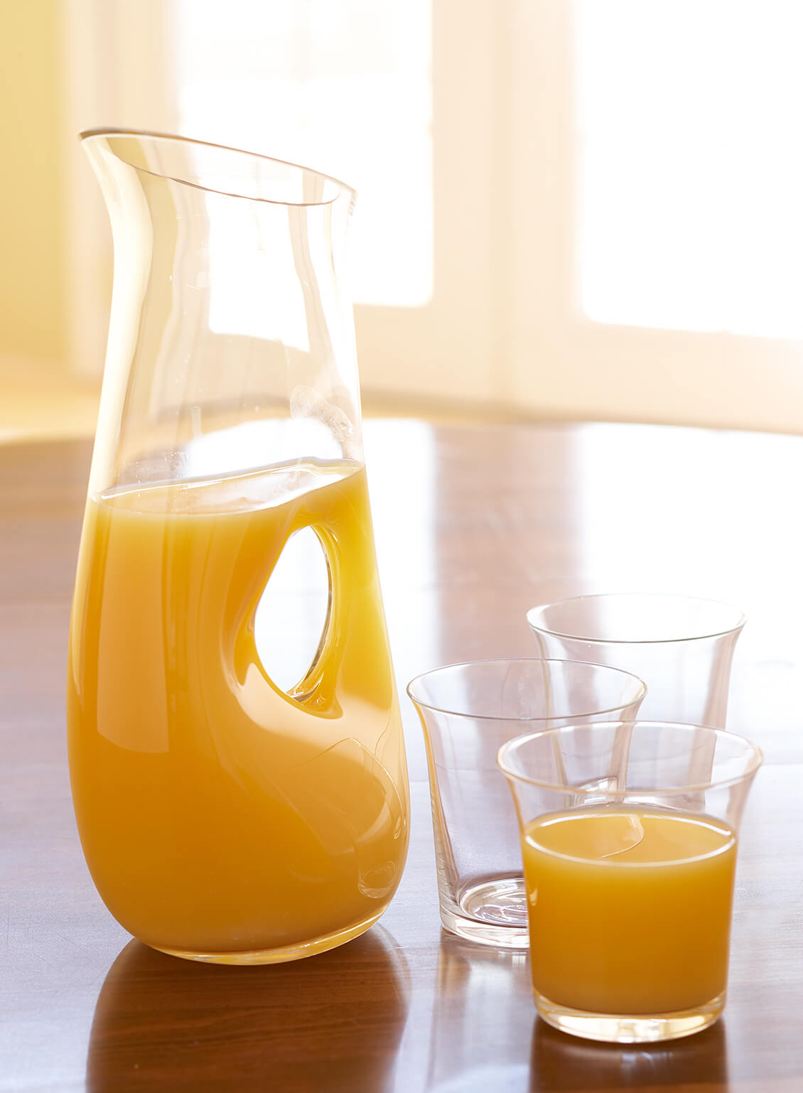 glass of orange juice professional food photography